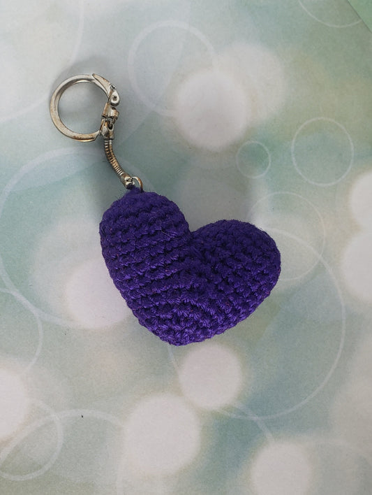 "Deep Blue" Heart Keychain